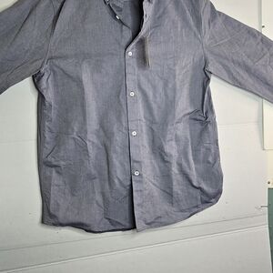A.P.C. Dress Shirt Buttun Up Collar Blue Oxford Cut Long-sleeved Buttons On Cuff